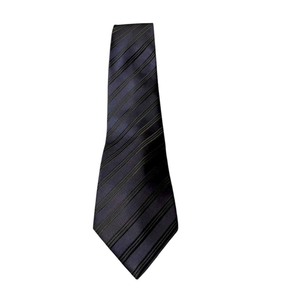 Franco Mirelli Men's Tie Blue Diagonal Woven Geometric Classic Necktie